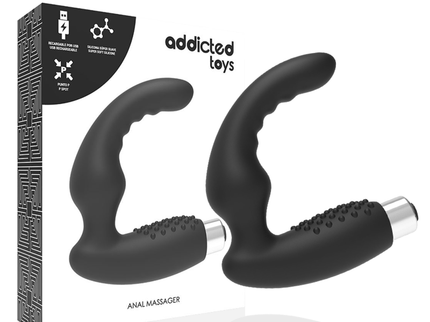 ADDICTED TOYS - PROSTATIC VIBRATOR RECHARGEABLE MODEL 2 - BLACK