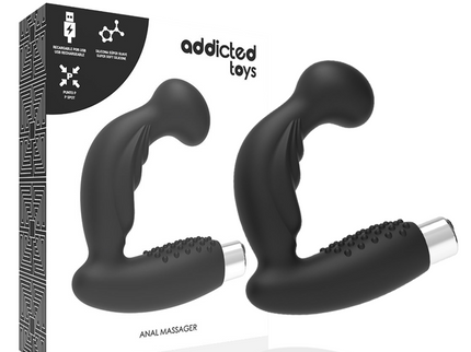 ADDICTED TOYS - PROSTATIC VIBRATOR RECHARGEABLE MODEL 3 - BLACK