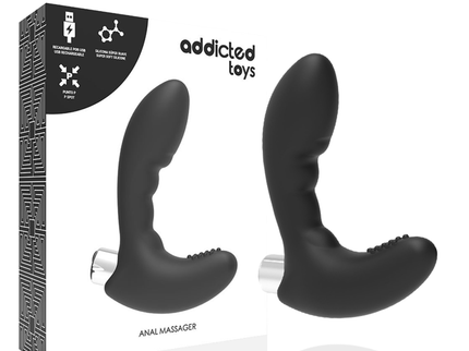 ADDICTED TOYS - PROSTATIC VIBRATOR RECHARGEABLE MODEL 4 - BLACK