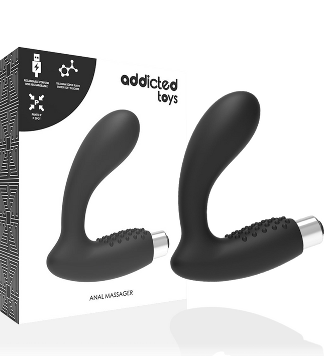 ADDICTED TOYS - PROSTATIC VIBRATOR RECHARGEABLE MODEL 5 - BLACK