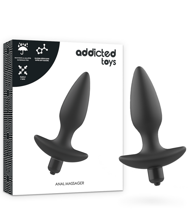ADDICTED TOYS - MASSAGER PLUG ANAL WITH VIBRATION BLACK