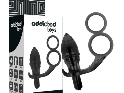 ADDICTED TOYS - ANAL PLUG WITH DOUBLE BLACK RING