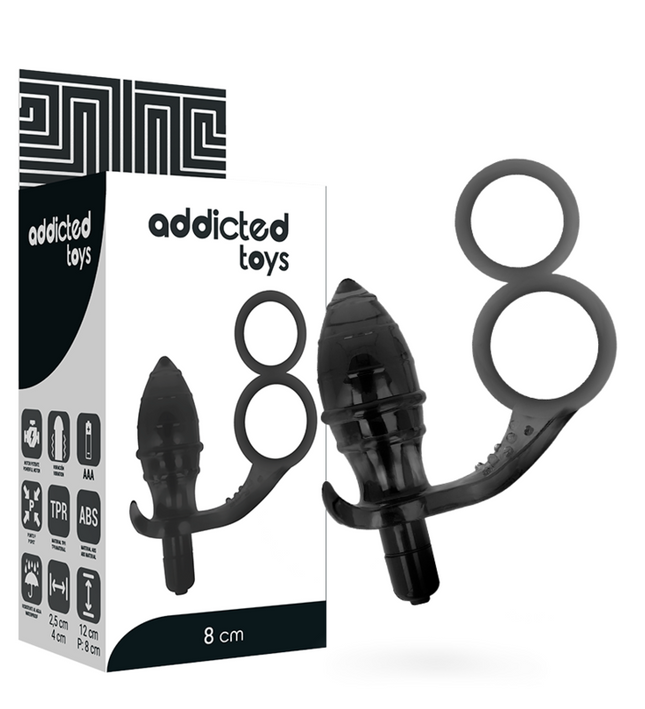 ADDICTED TOYS - ANAL PLUG WITH DOUBLE BLACK RING
