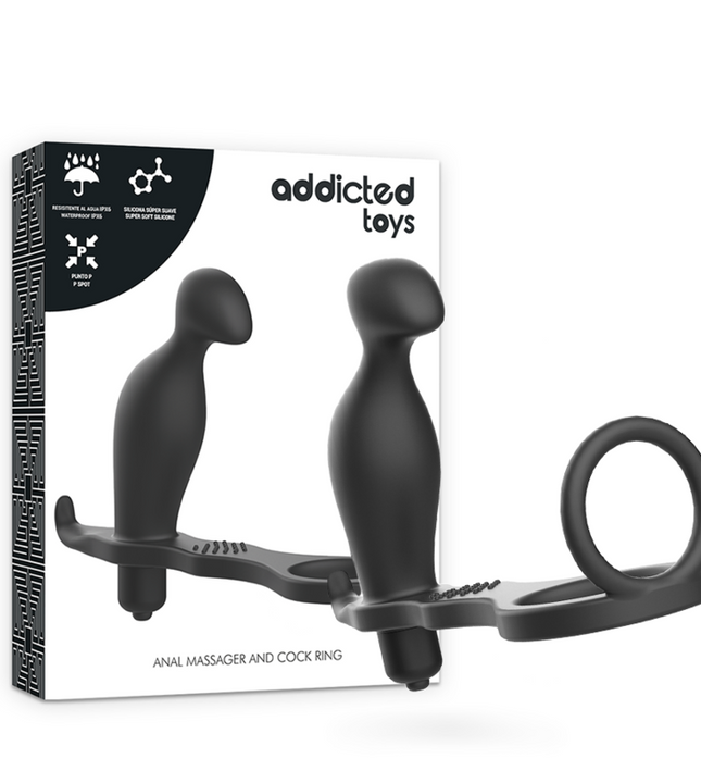 ADDICTED TOYS - ANAL PLUG WITH BLACK SILICONE RING 12 CM