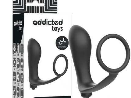 ADDICTED TOYS - VIBRATORY ANAL PLUG WITH PENIS RING