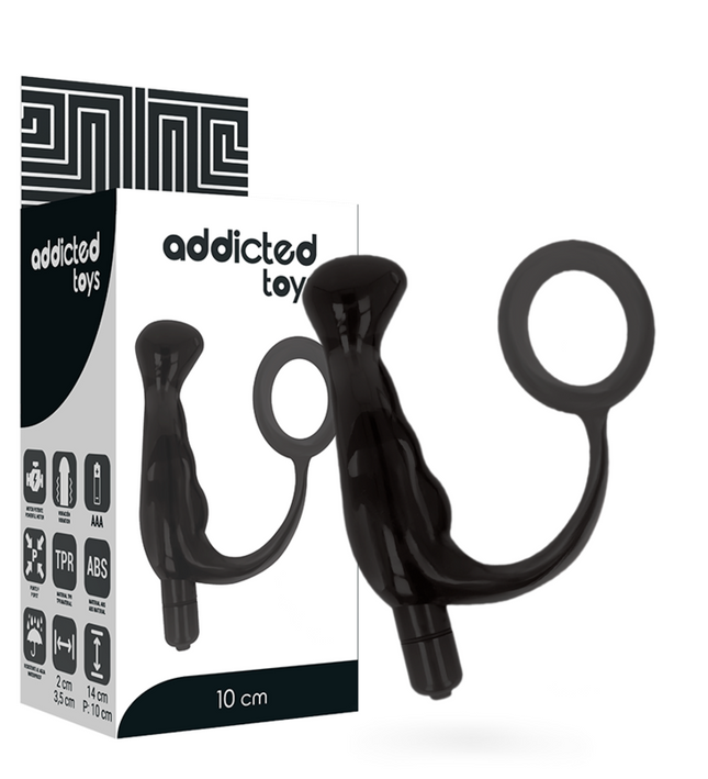 ADDICTED TOYS - VIBRATOR PROST TICO BLACK 10 CM