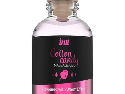 INTT MASSAGE & ORAL SEX - MASSAGE GEL WITH COTTON CANDY FLAVOR AND HEATING EFFECT