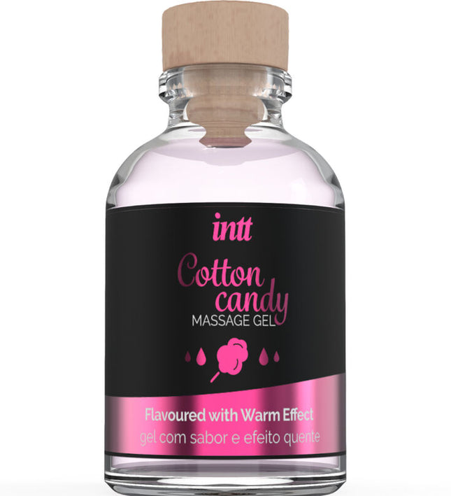 INTT MASSAGE & ORAL SEX - MASSAGE GEL WITH COTTON CANDY FLAVOR AND HEATING EFFECT