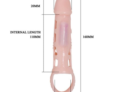 PRETTY LOVE - HARRISON PENIS EXTENDER COVER WITH VIBRATION AND STRAP 13.5 CM