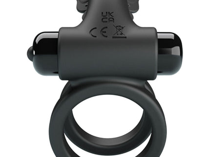 PRETTY LOVE - DOUBLE VIBRATING RING WITH BLACK STIMULATOR