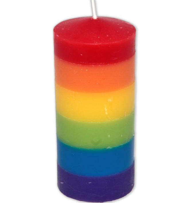PRIDE - BIG CANDLE WITH LGBT FLAG