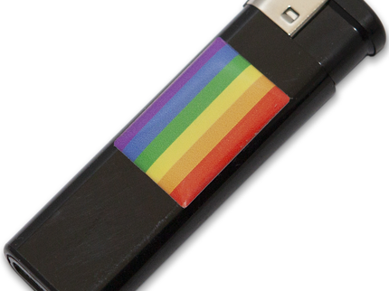PRIDE - LIGHTER BLACK WITH LGBT FLAG