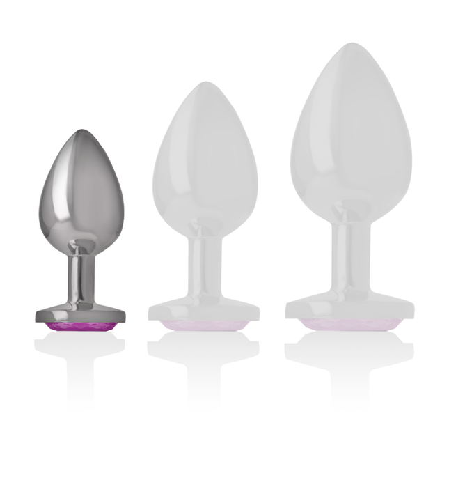 INTENSE - ALUMINUM METAL ANAL PLUG PINK HEART SIZE S