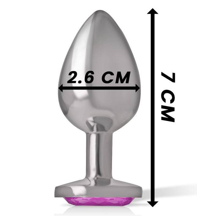 INTENSE - ALUMINUM METAL ANAL PLUG PINK HEART SIZE S