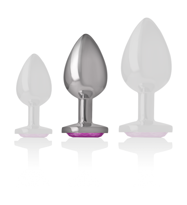 INTENSE - ALUMINUM METAL ANAL PLUG PINK HEART SIZE M