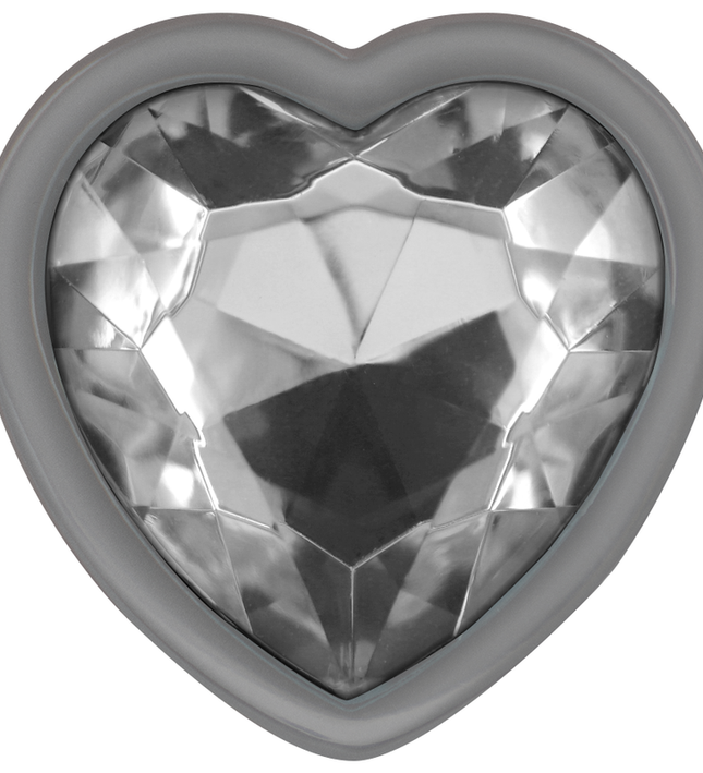 INTENSE - WHITE HEART ALUMINUM METAL ANAL PLUG SIZE S