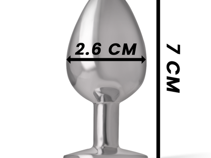 INTENSE - ALUMINUM METAL ANAL PLUG BLUE HEART SIZE S