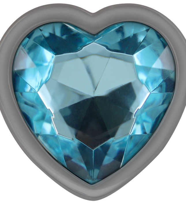 INTENSE - ALUMINUM METAL ANAL PLUG BLUE HEART SIZE S