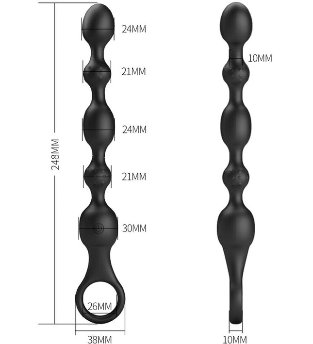 PRETTY LOVE - VAN ANAL BALLS 10 VIBRATIONS RECHARGEABLE SILICONE