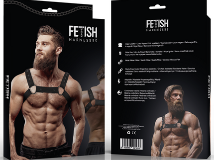 FETISH SUBMISSIVE ATTITUDE - ADJUSTABLE NEOPRENE CHEST SPORTS HARNESS FOR MEN