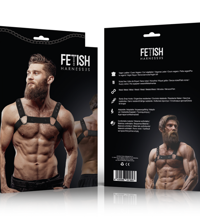 FETISH SUBMISSIVE ATTITUDE - ADJUSTABLE NEOPRENE CHEST SPORTS HARNESS FOR MEN