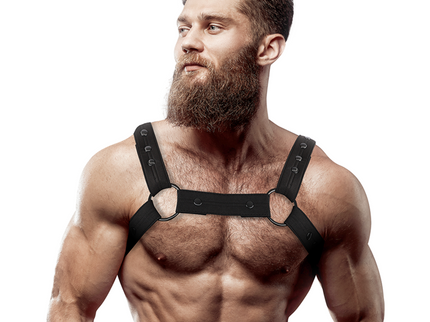 FETISH SUBMISSIVE ATTITUDE - ADJUSTABLE NEOPRENE CHEST SPORTS HARNESS FOR MEN