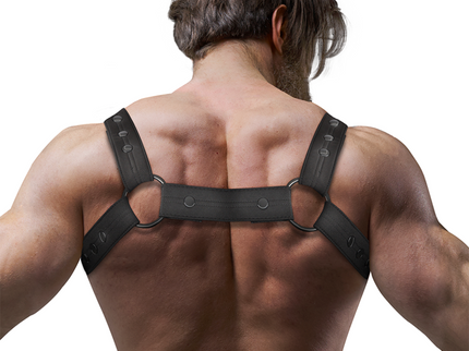FETISH SUBMISSIVE ATTITUDE - ADJUSTABLE NEOPRENE CHEST SPORTS HARNESS FOR MEN
