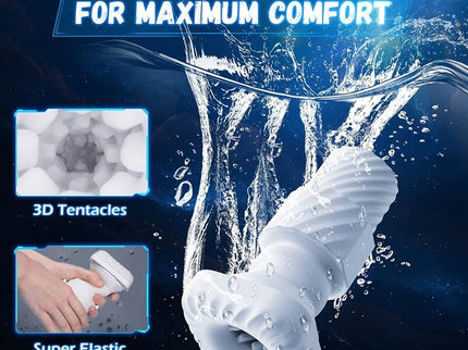 GAME CUP - THRUSTING VIBRATION MASTURBATOR WITH HEATING FUNCTION AND MOBILE SUPPORT - BLACK