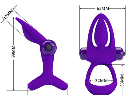 PRETTY LOVE - VIBRATOR RING 10 VIBRATIONS VIOLET SILICONE