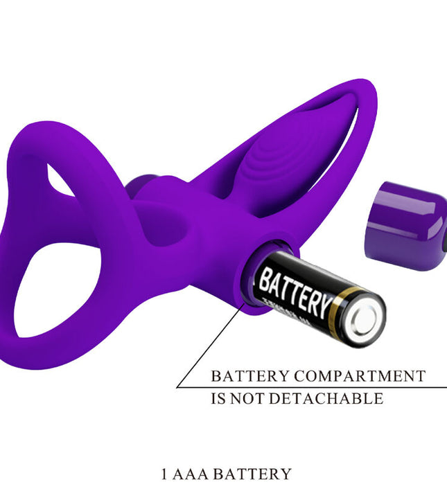 PRETTY LOVE - VIBRATOR RING 10 VIBRATIONS VIOLET SILICONE