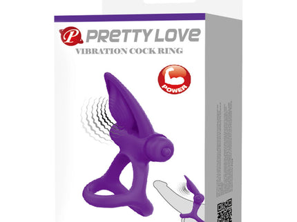 PRETTY LOVE - VIBRATOR RING 10 VIBRATIONS VIOLET SILICONE
