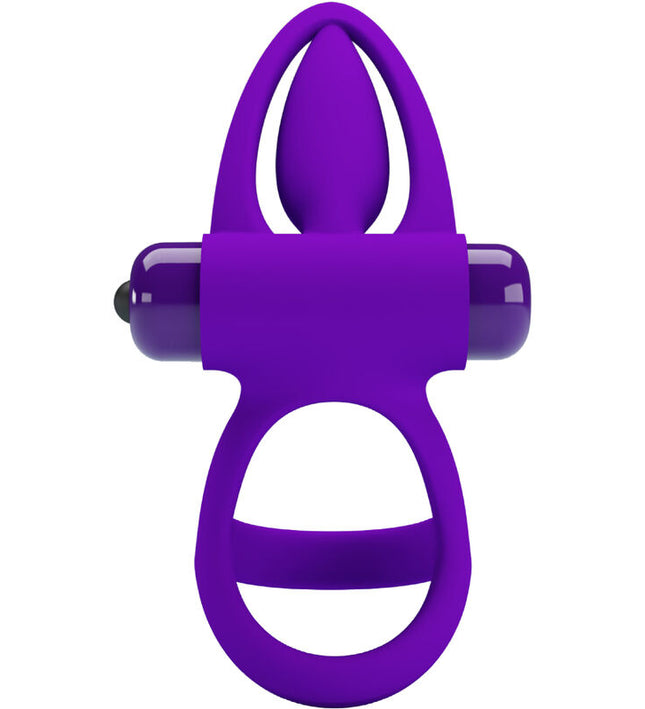 PRETTY LOVE - VIBRATOR RING 10 VIBRATIONS VIOLET SILICONE
