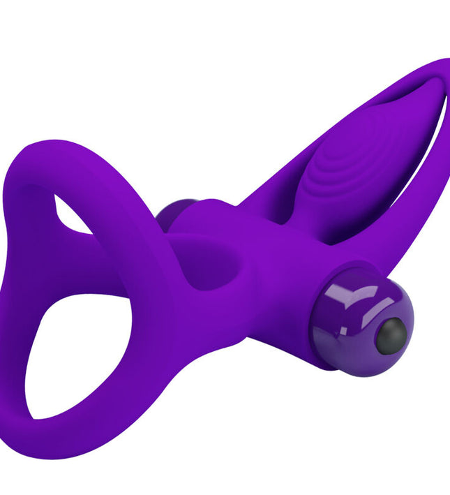 PRETTY LOVE - VIBRATOR RING 10 VIBRATIONS VIOLET SILICONE