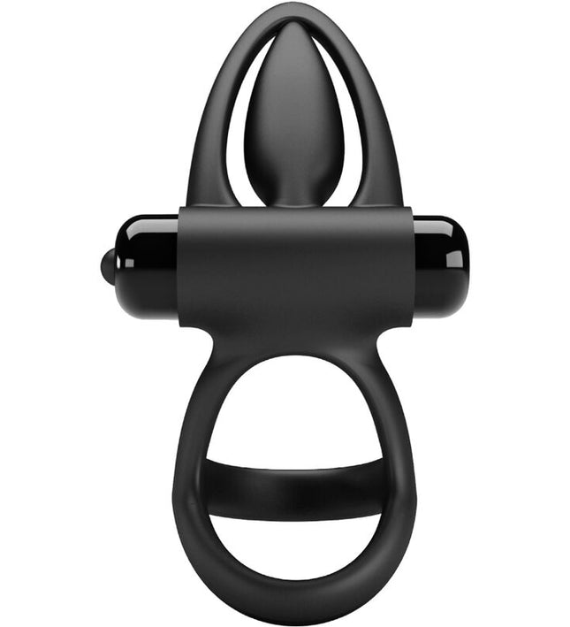 PRETTY LOVE - VIBRATING RING 10 VIBRATIONS BLACK SILICONE