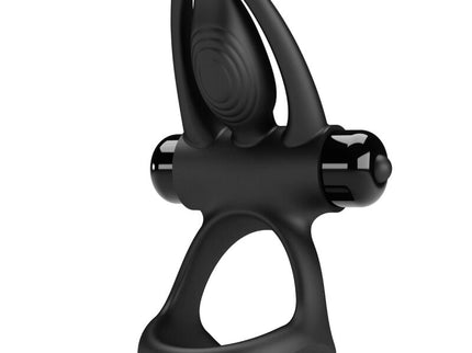 PRETTY LOVE - VIBRATING RING 10 VIBRATIONS BLACK SILICONE