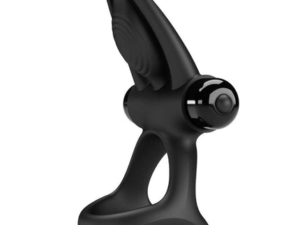 PRETTY LOVE - VIBRATING RING 10 VIBRATIONS BLACK SILICONE