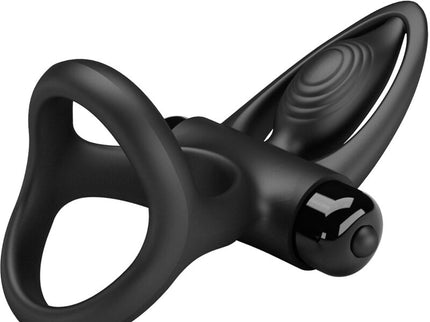 PRETTY LOVE - VIBRATING RING 10 VIBRATIONS BLACK SILICONE