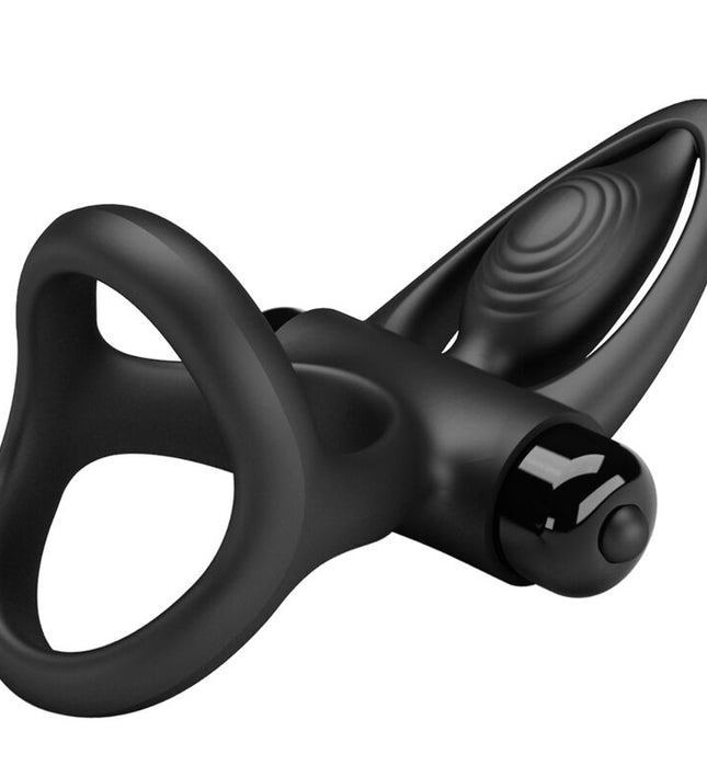 PRETTY LOVE - VIBRATING RING 10 VIBRATIONS BLACK SILICONE