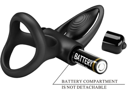 PRETTY LOVE - VIBRATING RING 10 VIBRATIONS BLACK SILICONE