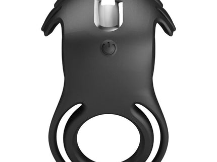 PRETTY LOVE - RUBEN VIBRATOR RING 7 VIBRATIONS BLACK SILICONE