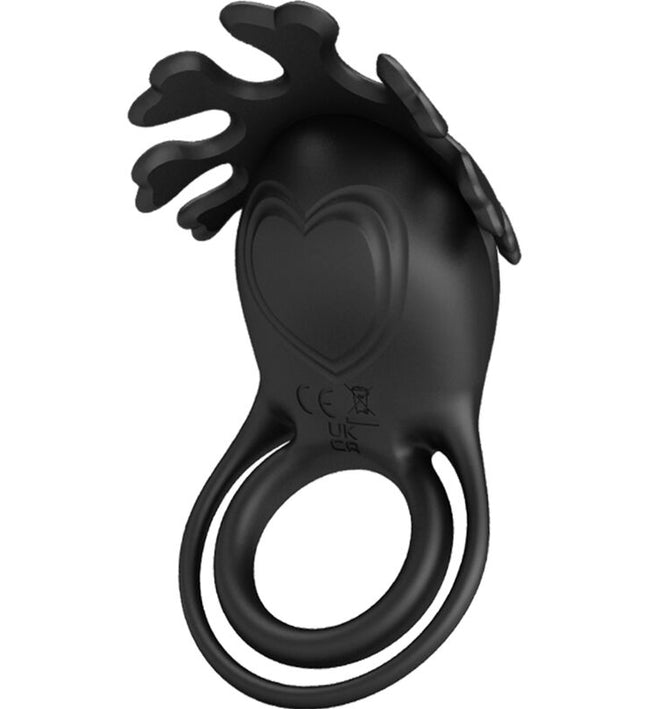 PRETTY LOVE - RUBEN VIBRATOR RING 7 VIBRATIONS BLACK SILICONE