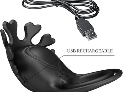 PRETTY LOVE - RUBEN VIBRATOR RING 7 VIBRATIONS BLACK SILICONE