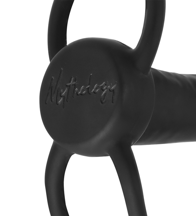 MYTHOLOGY - COBI ONYX ANAL DILDO WITH COCK AND TESTICLE RING 13 SILICONE CM