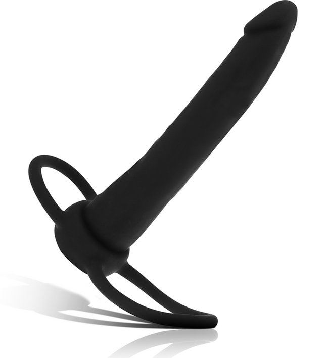 MYTHOLOGY - COBI ONYX ANAL DILDO WITH COCK AND TESTICLE RING 13 SILICONE CM