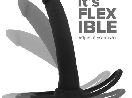 MYTHOLOGY - COBI ONYX ANAL DILDO WITH COCK AND TESTICLE RING 13 SILICONE CM