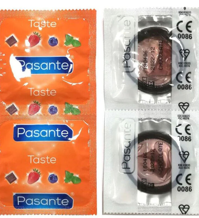 PASANTE - CONDOMS FLAVOR CHOCOLATE TEMPTATION BAG 144 UNITS