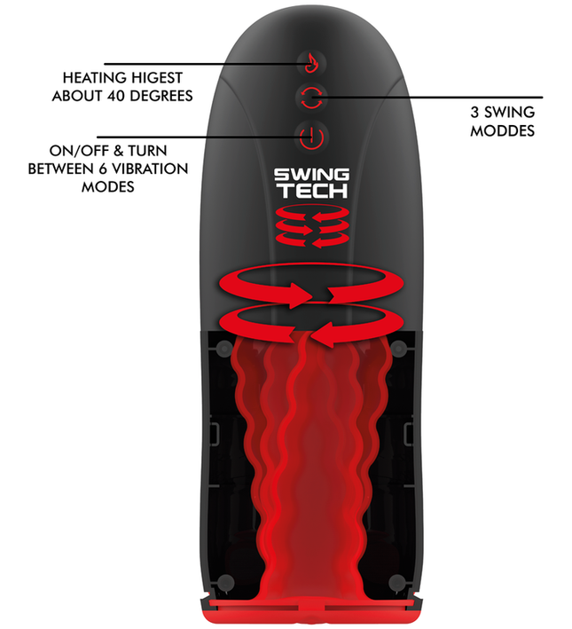 JAMYJOB - SWING-R HEATING EFFECT, SWING TECH AND VIBRATION MASTURBATOR