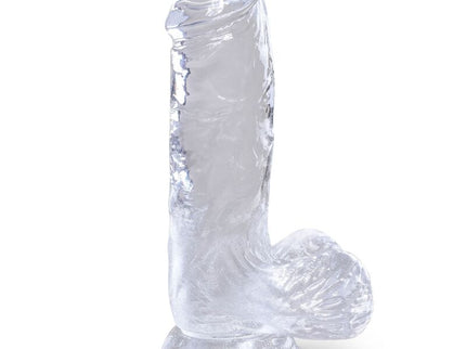 KING COCK - CLEAR REALISTIC PENIS WITH BALLS 10.1 CM TRANSPARENT