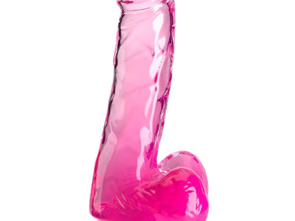 KING COCK - CLEAR REALISTIC PENIS WITH BALLS 13.5 CM PINK