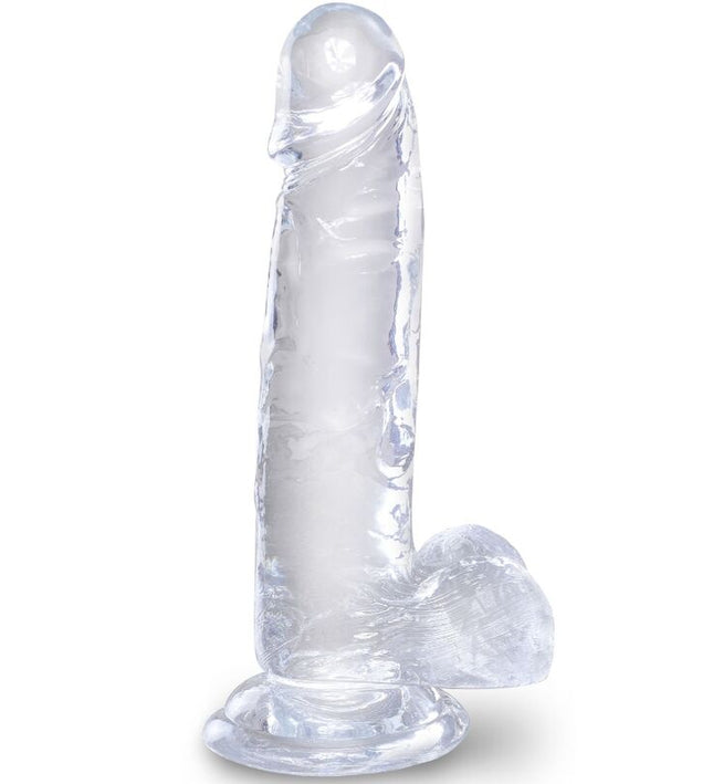 KING COCK - CLEAR REALISTIC PENIS WITH BALLS 15.2 CM TRANSPARENT